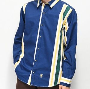 NWT Deathworld Vertical Stripe Woven Shirt